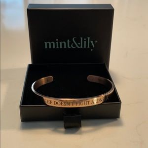 Mint & Lilly rose gold cuff bracelet